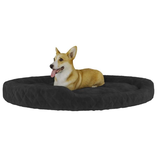 Cama para cães 110x90x23 cm pelúcia preto - Image 3