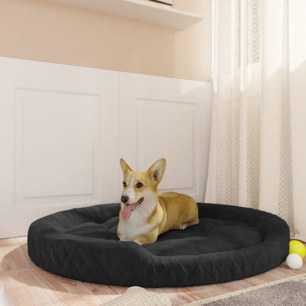 Cama para cães 110x90x23 cm pelúcia preto