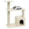 Árvore para gatos c/ postes arranhadores sisal 70 cm cor creme - Image 3