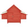 Galinheiro 152x96x110 cm abeto maciço vermelho e branco - Image 3