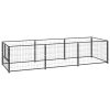 Canil para cães 3 m² aço preto