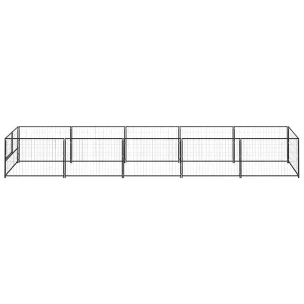 Canil para cães 5 m² aço preto - Image 2