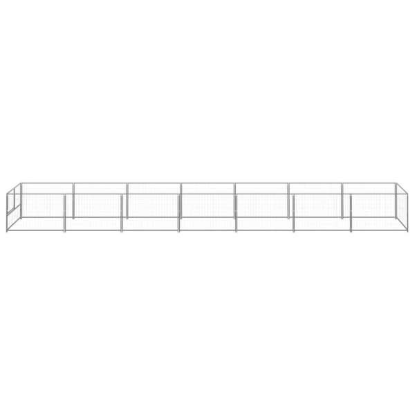Canil para cães 7 m² aço prateado - Image 2