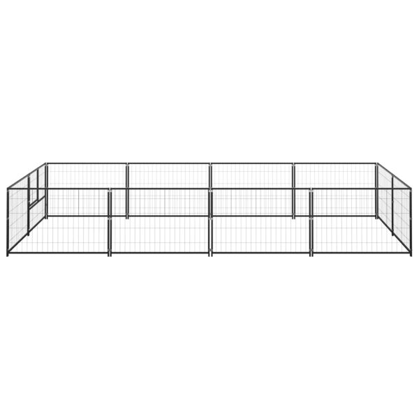 Canil para cães 8 m² aço preto - Image 2