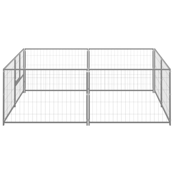 Canil para cães 4 m² aço prateado - Image 2