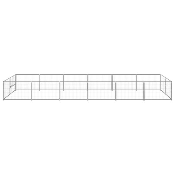 Canil para cães 12 m² aço prateado - Image 2