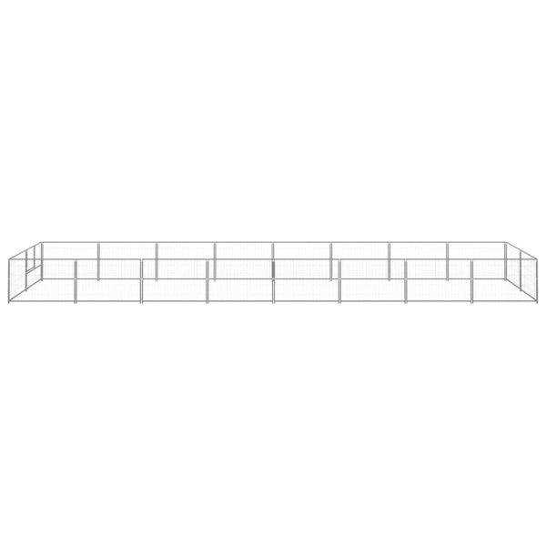 Canil para cães 16 m² aço prateado - Image 2