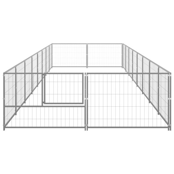 Canil para cães 16 m² aço prateado - Image 3