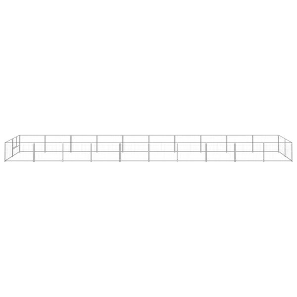 Canil para cães 20 m² aço prateado - Image 2