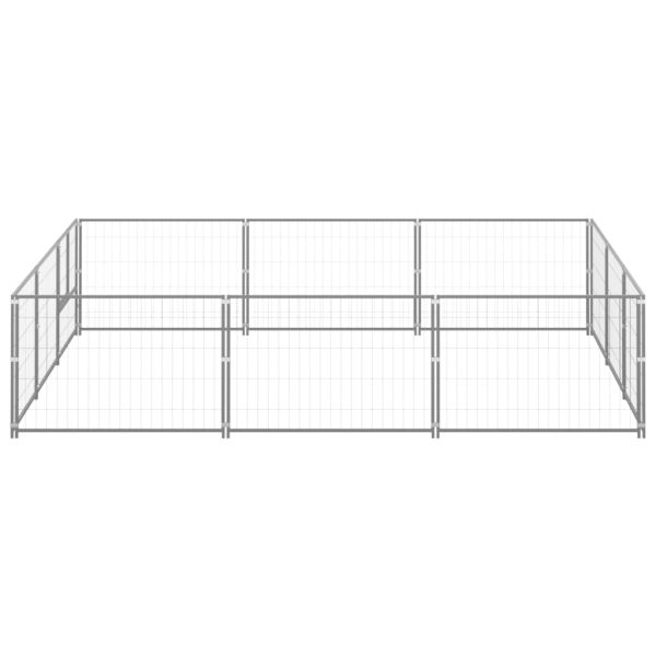 Canil para cães 9 m² aço prateado - Image 2