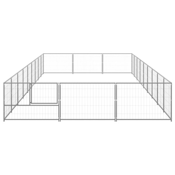 Canil para cães 27 m² aço prateado - Image 3