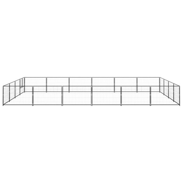 Canil para cães 24 m² aço preto - Image 2