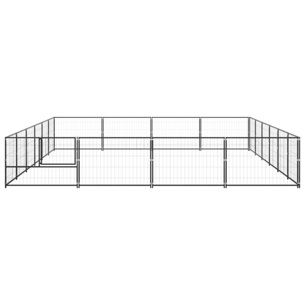 Canil para cães 24 m² aço preto - Image 3