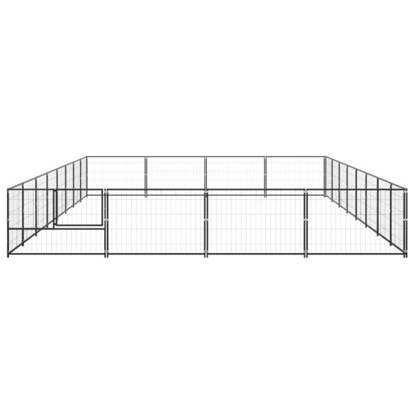 Canil para cães 32 m² aço preto - Image 3