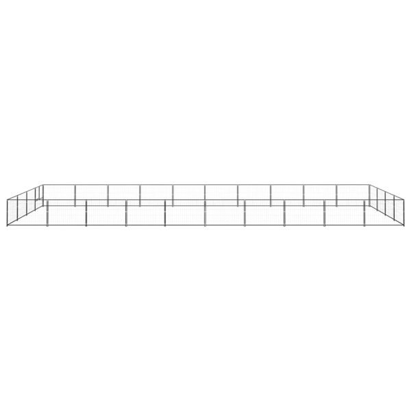 Canil para cães 40 m² aço preto - Image 2