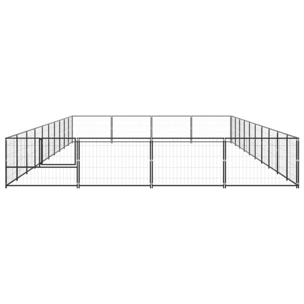 Canil para cães 40 m² aço preto - Image 3