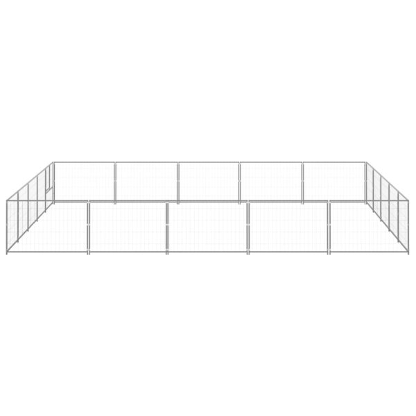 Canil para cães 25 m² aço prateado - Image 2
