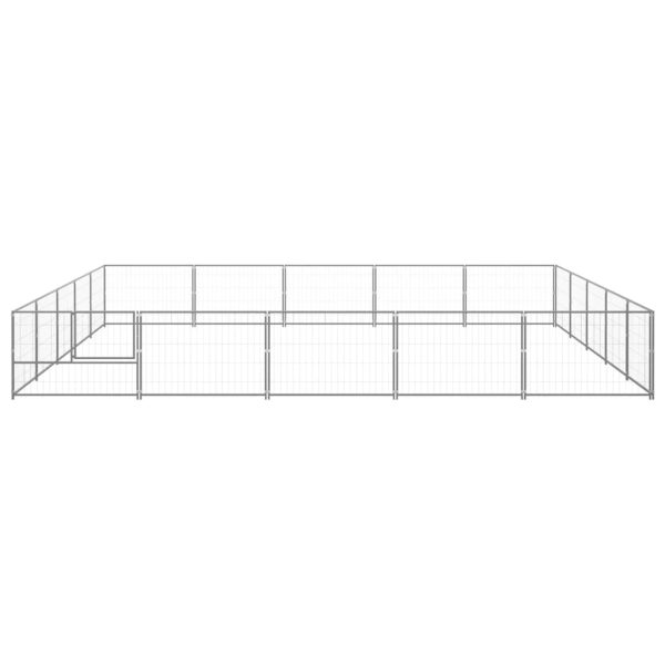 Canil para cães 25 m² aço prateado - Image 3