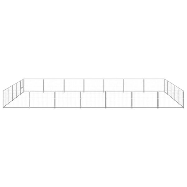 Canil para cães 35 m² aço prateado - Image 2