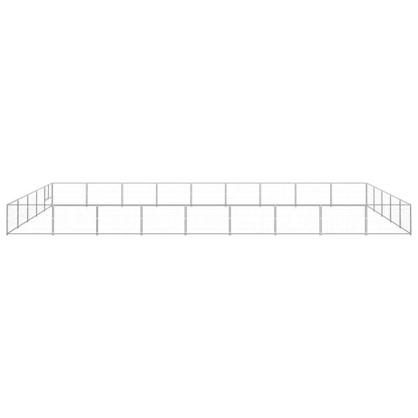 Canil para cães 45 m² aço prateado - Image 2