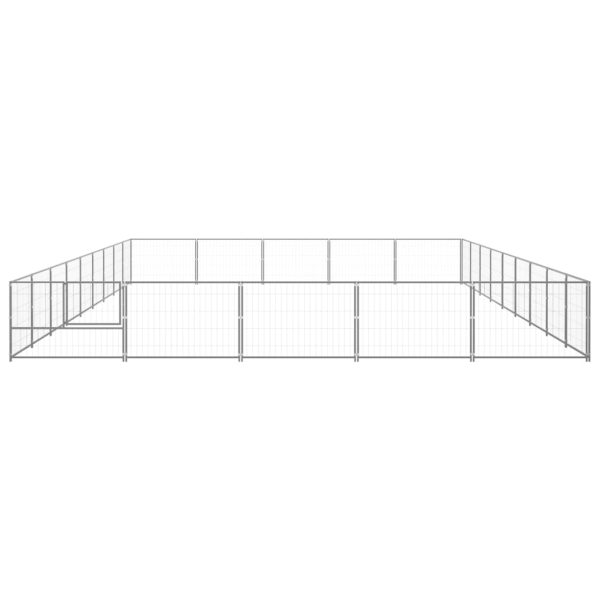 Canil para cães 45 m² aço prateado - Image 3