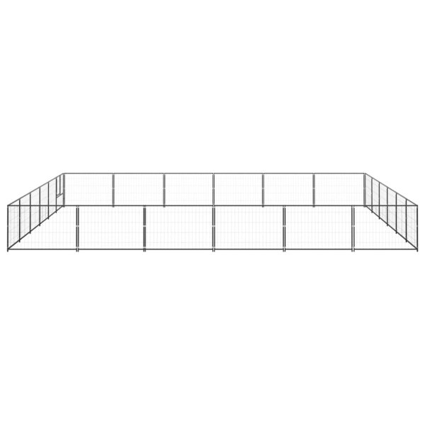 Canil para cães 36 m² aço preto - Image 2