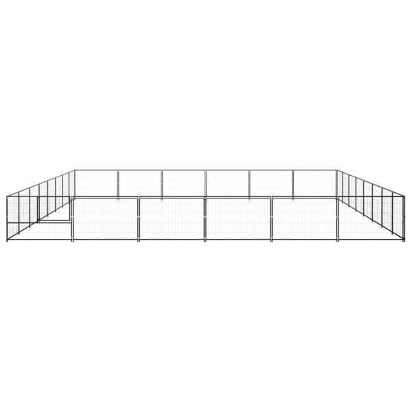 Canil para cães 48 m² aço preto - Image 3