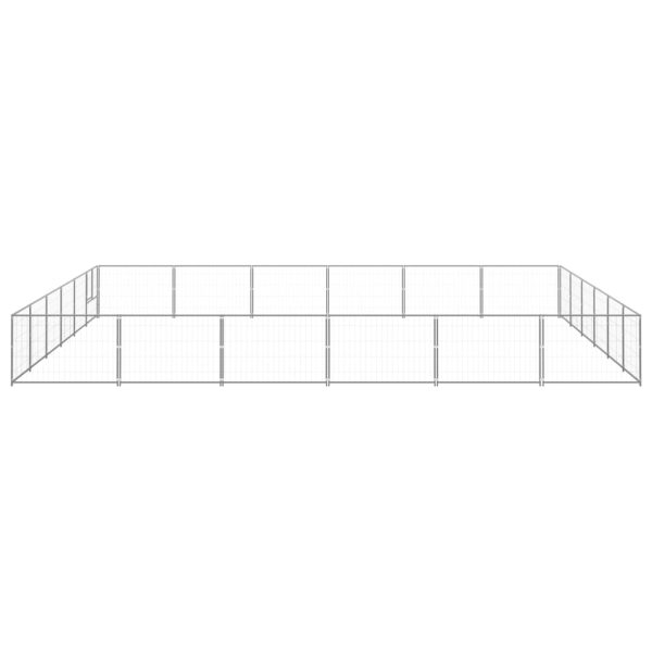 Canil para cães 36 m² aço prateado - Image 2