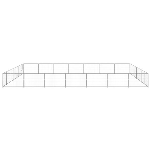 Canil para cães 49 m² aço prateado - Image 2