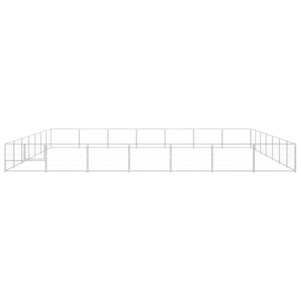 Canil para cães 49 m² aço prateado - Image 3