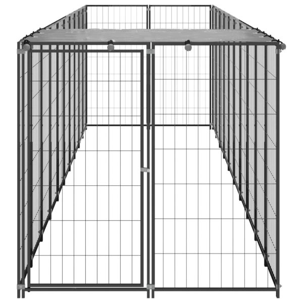 Canil para cães 6,05 m² aço preto - Image 3