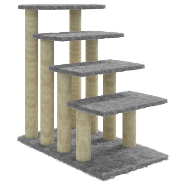 Árvore p/ gatos c/ postes arranhadores sisal 63 cm cinza-claro - Image 2