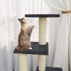 Árvore p/ gatos c/ postes arranhadores sisal 92 cm cinza-escuro - Image 3