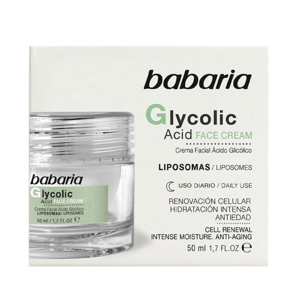 BABARIA GLYCOLIC ACID CREMA FACIAL ANTI-EDAD LIPOSOMAS 50ML