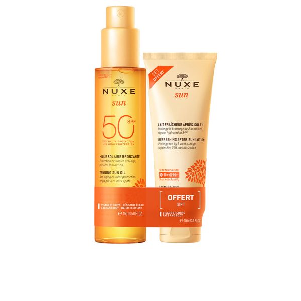 NUXE SUN ÓLEO BRONZEADOR PARA ROSTO E CORPO SPF50 LOTE 2 unidades