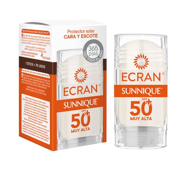 ECRAN SUNNIQUE rosto e decote SPF50+ stick 30 ml