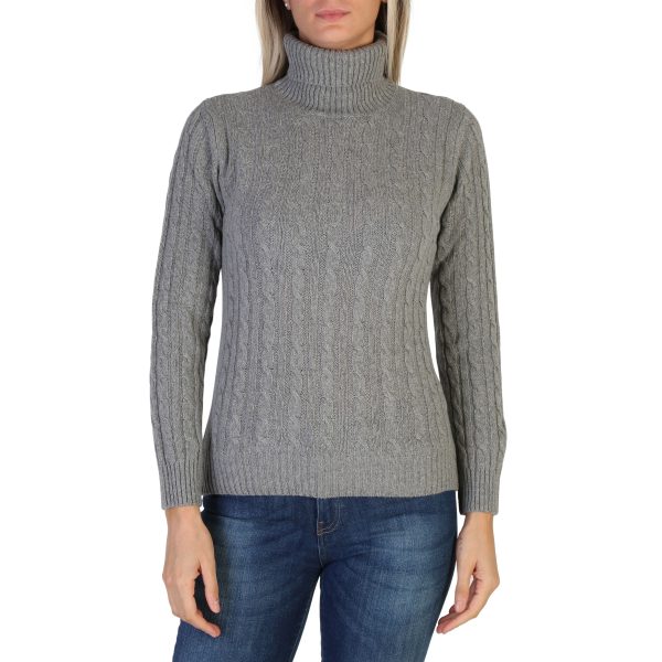 100% Cashmere Sweater DA-FF7-TRECCE_GRIGIO