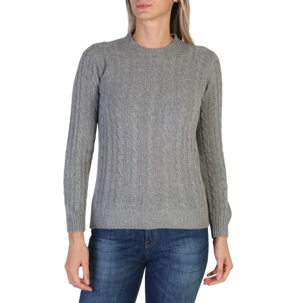 100% Cashmere Sweater DO-FF7-TRECCE_E800-GRIGIO