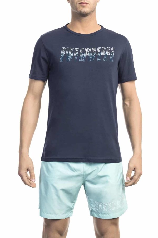 Bikkembergs Beachwear Camiseta BKK1MTS01_NAVY