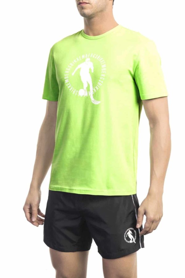 Bikkembergs Beachwear Camiseta BKK1MTS02_GREEN(FLUO)