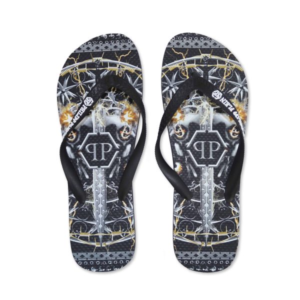 Philipp Plein Chinelos BRD_90199_BLACK-MULTI