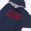 SUDADERA CON CAPUCHA COTTON BRUSHED MARVEL DARK BLUE - Image 3