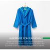 ALBORNOZ CON CAPUCHA M/L 360GSM 100% ALGODÓN AZUL RAINBOW BE - Image 2