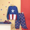 PIJAMAS Y BATAS PIJAMA LARGO AVENGERS CAPITAN AMERICA ROJO - Image 6