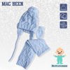 CONJUNTO DE GUANTES, GORRO Y BUFANDA PARA RECIÉN NACIDOS DE 0 A 6 MESES COLOR AZUL CELESTE - Image 2