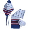 CONJUNTO DE GUANTES, GORRO Y BUFANDA PARA BEBÉS DE 9 A 18 MESES COLOR CELESTE