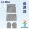 CONJUNTO DE GUANTES, GORRO Y BUFANDA PARA BEBÉS DE 9 A 18 MESES COLOR GRIS - Image 2