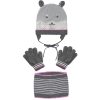 CONJUNTO DE GUANTES, GORRO Y BUFANDA PARA PREESCOLARES DE 2 A 5 AÑOS COLOR GRIS