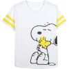 CAMISETA CORTA SINGLE JERSEY PUNTO SNOOPY WHITE