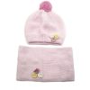 CONJUNTO DE GORRO Y BUFANDA PARA PREESCOLARES DE 2 A 5 AÑOS COLOR ROSA